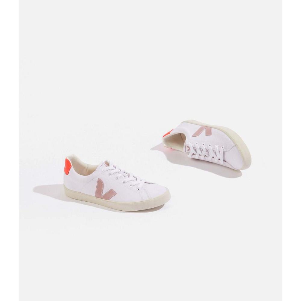 Veja ESPLAR SE CANVAS Sneakers Dames White/Orange | NL 605YXF